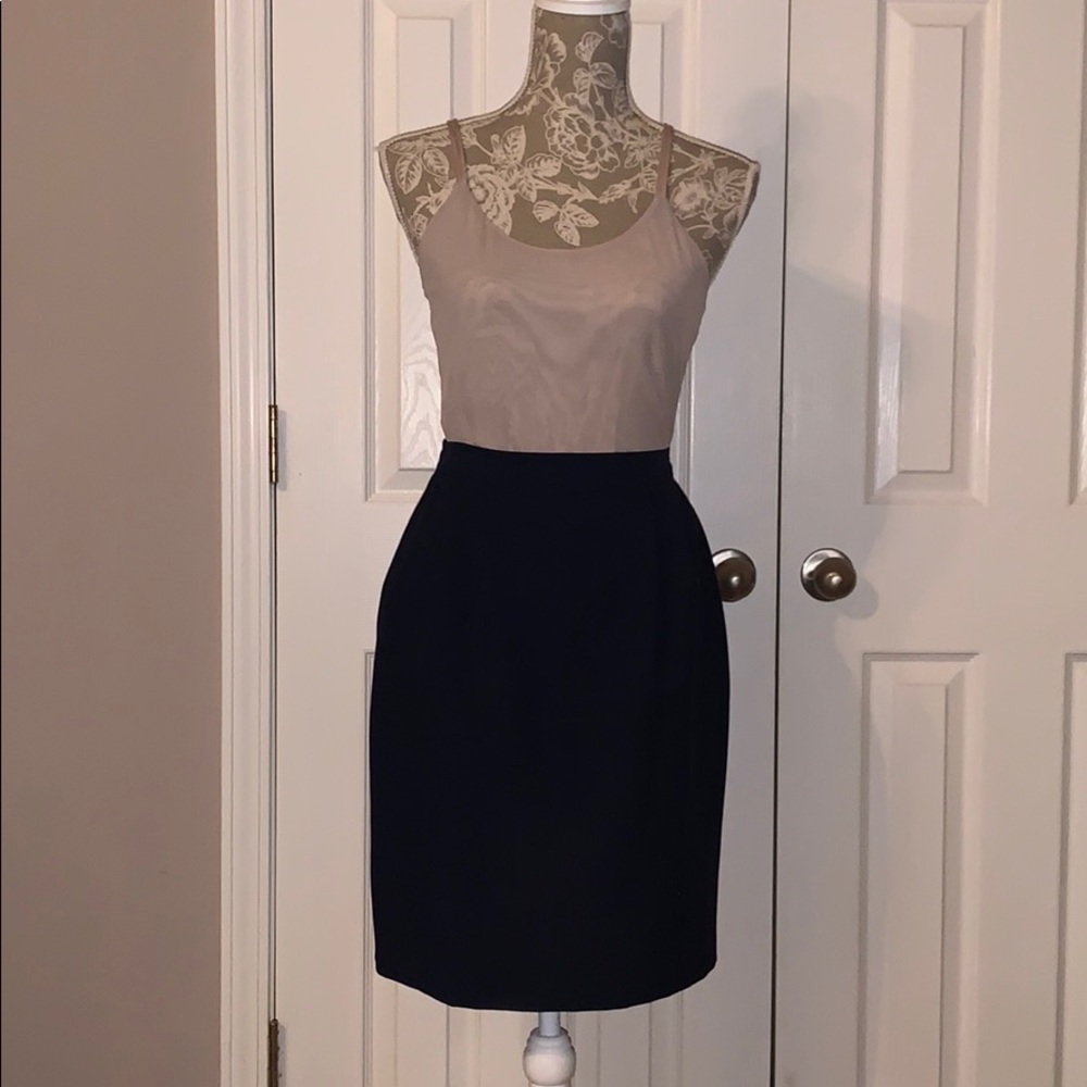 Navy blue business skirt